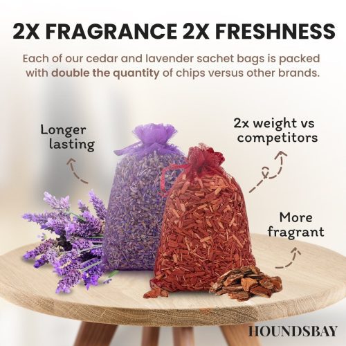 houndsbay cedar and lavender sachets 36114671927466