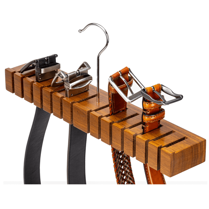 HOUNDSBAY Shoe & Garment Care Walnut BLOCK - Belt Hanger & Belt Rack Organizer