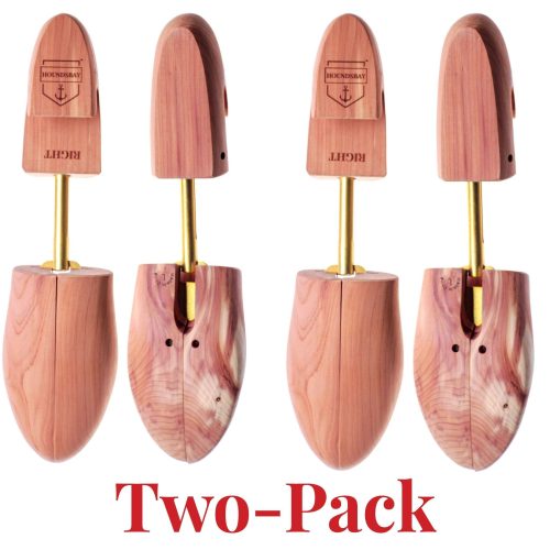 houndsbay shoe trees 2 pack men s cedar shoe tree split toe 30231394156714