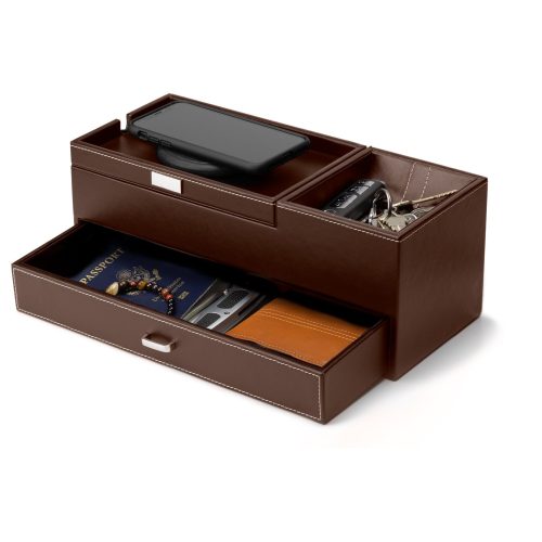 HOUNDSBAY Valet Organizer Brown/Brown Captain - Valet Organizer