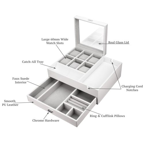 houndsbay valet organizer commander valet dresser valet watch box combo 20102766657701