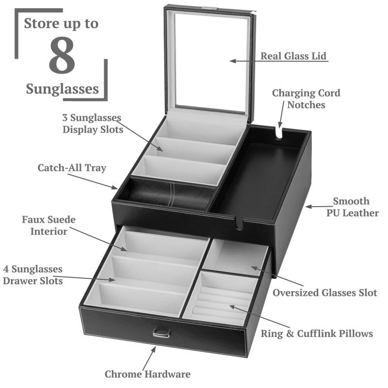 houndsbay valet organizer lookout sunglasses organizer valet box 30306560540842