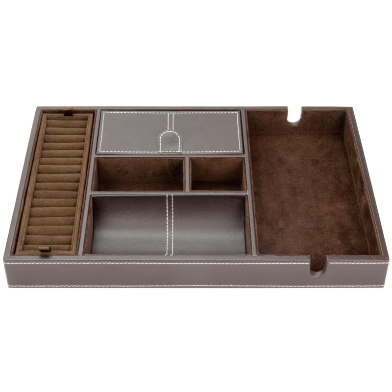 houndsbay valet organizer ring cufflink and jewelry tray for admiral commander and victory valets 30295647649962