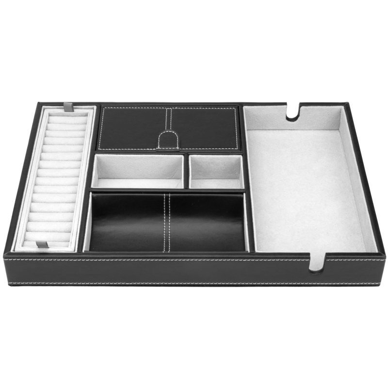 houndsbay valet organizer ring cufflink and jewelry tray for admiral commander and victory valets 30296147165354