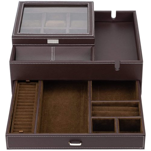 houndsbay valet organizer ring cufflink and jewelry tray for admiral commander and victory valets 30299033796778