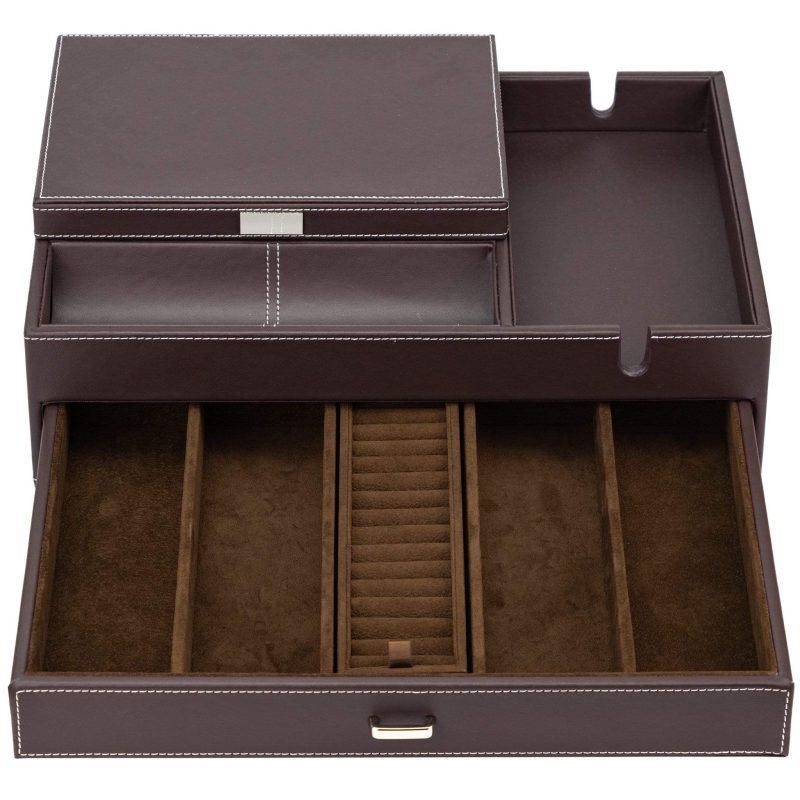 houndsbay valet organizer ring cufflink and jewelry tray for admiral commander and victory valets 30302381605034