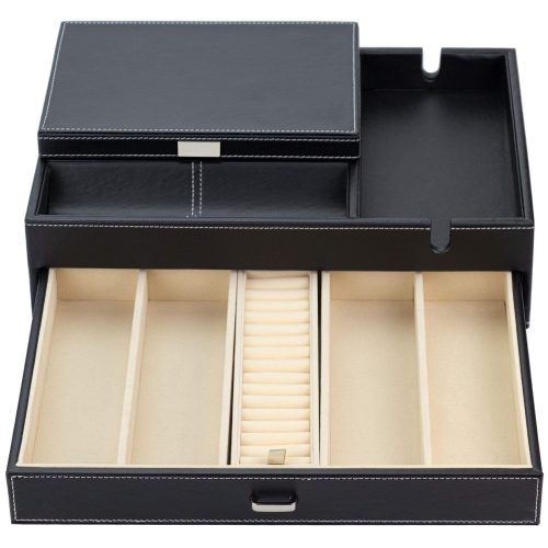 houndsbay valet organizer ring cufflink and jewelry tray for admiral commander and victory valets 30303246745770