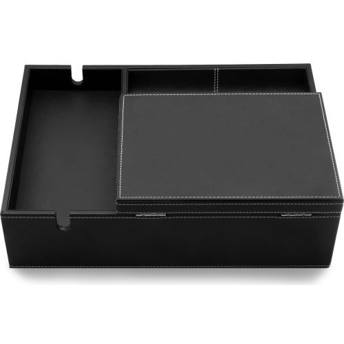 houndsbay valet organizer the admiral big dresser valet box organizer with large smartphone charging station 18573055197349