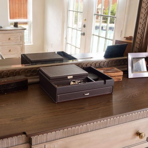 houndsbay valet organizer the admiral big dresser valet box organizer with large smartphone charging station 30108073918634